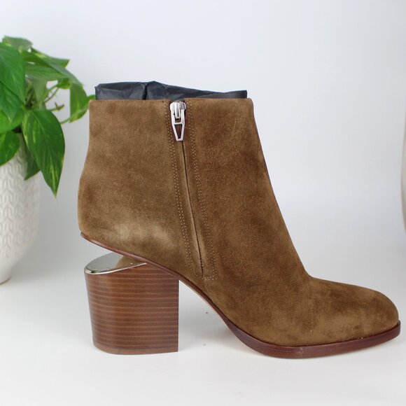 RARE Alexander Wang Gabi Suede Ankle Boots–Discontinued Chic Daily to Date Style - Picture 8 of 16